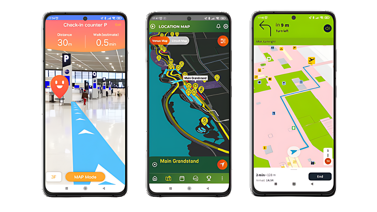 Waide mobile app interface screenshots