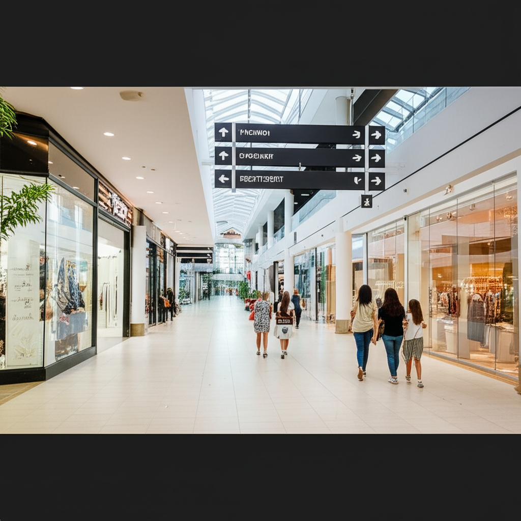 Modern mall navigation simulation